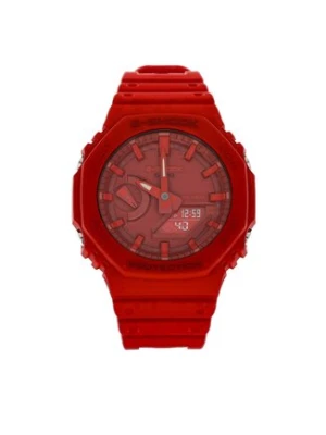G-Shock Zegarek GA-2100-4AER Czerwony