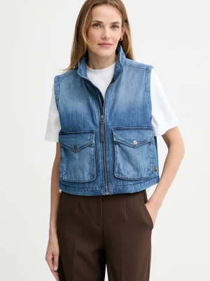 G-Star bezrękawnik jeansowy 2-Pkt Padded niebieski