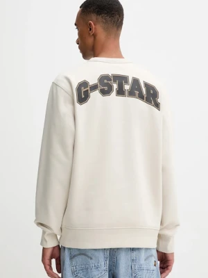 G-Star bluza 0 męska kolor beżowy z nadrukiem D27095.D733