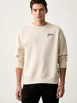G-Star bluza męska z bawełną Script r sw beżowy