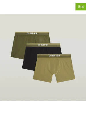 G-Star Bokserki (3 pary) w kolorze oliwkowo-czarnym rozmiar: XL