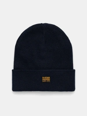 G-Star czapka beanie męska z bawełną Effo niebieski