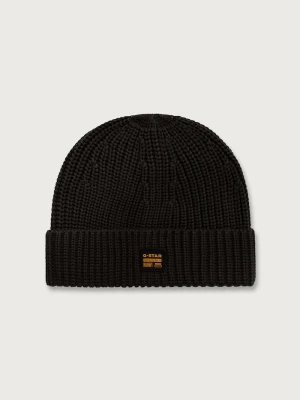 G-Star czapka beanie męska z wiskozą Originals Fisherman zielony