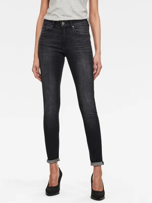 G-Star Dżinsy "3301" - Skinny fit - w kolorze antracytowym rozmiar: W26 / L32