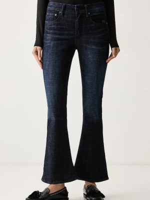 G-Star jeansy bootcut damskie 3301 Flare granatowy
