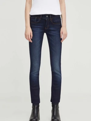 G-Star jeansy Lynn Mid Skinny granatowy