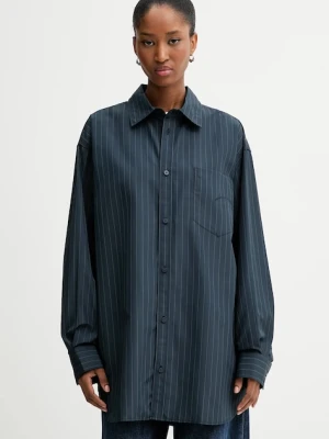 G-Star koszula 0 damska kolor granatowy relaxed z kołnierzykiem klasycznym D27133.E084