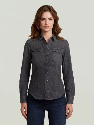 G-Star Koszula dżinsowa - Slim fit - w kolorze antracytowym rozmiar: M