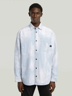 G-Star Koszula - Oversized fit - w kolorze biało-niebieskim rozmiar: M