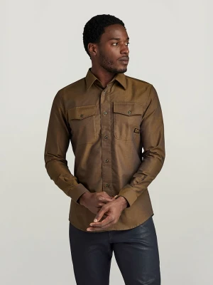 G-Star Koszula - Slim fit - w kolorze jasnobrązowym rozmiar: XL