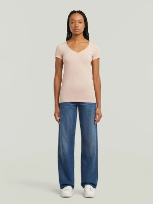 G-Star Koszulka "Base V" w kolorze jasnoróżowym rozmiar: S