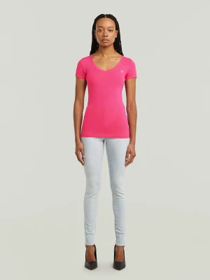 G-Star Koszulka "Base V" w kolorze różowym rozmiar: S