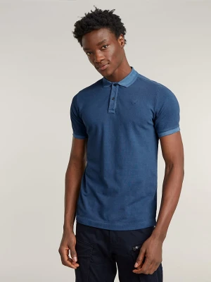 G-Star Koszulka polo w kolorze niebieskim rozmiar: M
