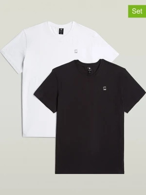 G-Star Koszulki (2 szt.) w kolorze białym i czarnym rozmiar: S