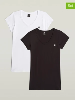 G-Star Koszulki (2 szt.) w kolorze czarnym i białym rozmiar: XXS