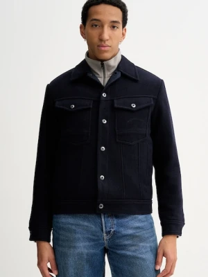 G-Star kurtka z dodatkiem wełny kolor granatowy przejściowa D27313-E155