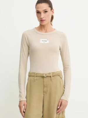 G-Star longsleeve bawełniany kolor beżowy D27740.D961