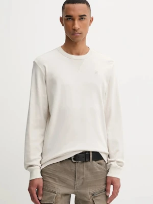 G-Star longsleeve bawełniany kolor beżowy gładki D25076.D976
