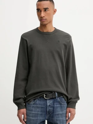 G-Star longsleeve bawełniany kolor zielony gładki D25076.D976