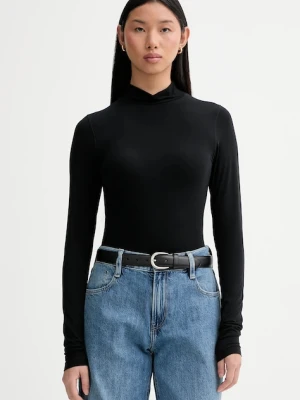 G-Star longsleeve Mock slim kolor czarny z półgolfem D27968-E299