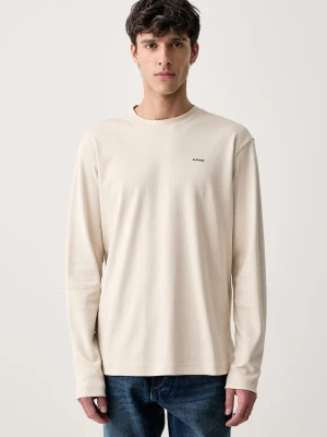G-Star longsleeve męski bawełniany True regular r t beżowy