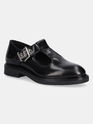 G-Star półbuty skórzane VACUM MJ LEA W damskie kolor czarny na płaskim obcasie D28146-01-990