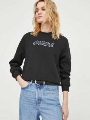 G-Star Raw bluza bawełniana damska kolor czarny z aplikacją