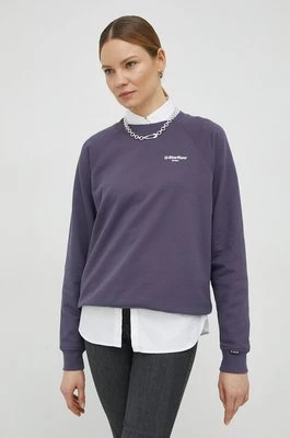 G-Star Raw bluza bawełniana damska kolor fioletowy z nadrukiem