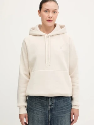 G-Star Raw bluza damska kolor beżowy z kapturem gładka D21255-C235