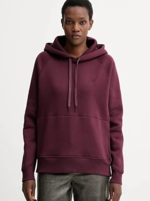 G-Star Raw bluza damska kolor bordowy z kapturem gładka D21255-C235