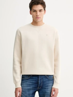 G-Star Raw bluza męska kolor beżowy gładka
