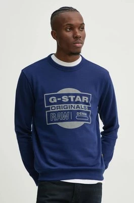 G-Star Raw bluza męska kolor granatowy z nadrukiem D25441-D797