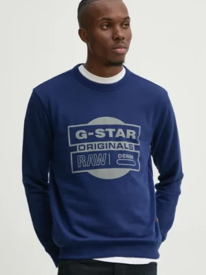 G-Star bluza męska kolor granatowy z nadrukiem D25441-D797