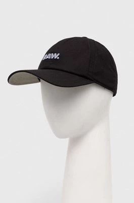 G-Star Raw czapka z daszkiem bawełniana kolor czarny z aplikacją