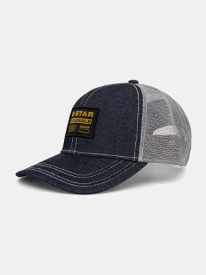 G-Star Raw czapka z daszkiem męska kolor granatowy gładka D21247-E023