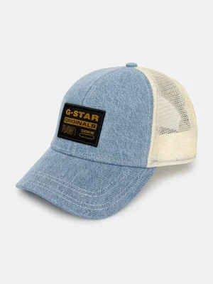G-Star Raw czapka z daszkiem męska kolor niebieski z aplikacją D21247-D317