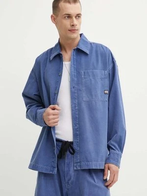 G-Star Raw koszula bawełniana męska kolor niebieski relaxed z kołnierzykiem klasycznym D23007-D295