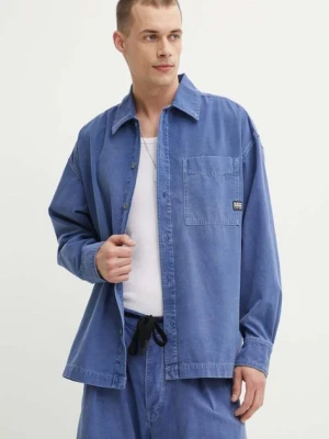 G-Star Raw koszula bawełniana męska kolor niebieski relaxed z kołnierzykiem klasycznym D23007-D295