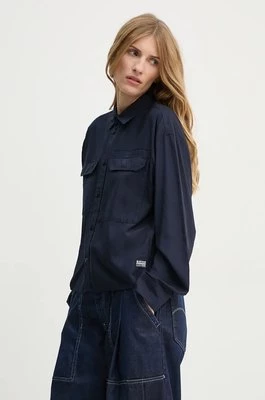 G-Star Raw koszula damska kolor granatowy relaxed z kołnierzykiem klasycznym D25242-4304