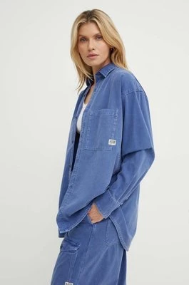 G-Star Raw koszula jeansowa damska kolor niebieski relaxed z kołnierzykiem klasycznym D24344-D295