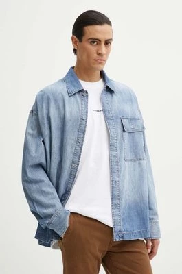 G-Star Raw koszula jeansowa męska kolor niebieski relaxed z kołnierzykiem klasycznym D25517-D539