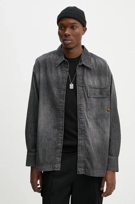 G-Star Raw koszula jeansowa męska kolor szary relaxed z kołnierzykiem klasycznym D25517-D540