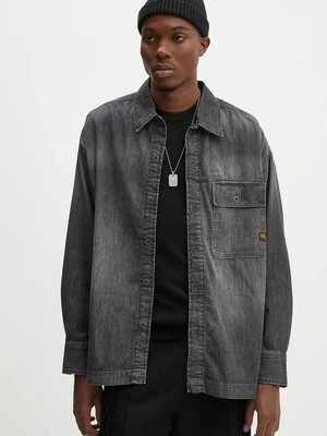 G-Star Raw koszula jeansowa męska kolor szary relaxed z kołnierzykiem klasycznym D25517-D540