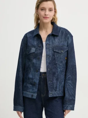 G-Star Raw kurtka jeansowa damska kolor granatowy przejściowa oversize D26401-D317