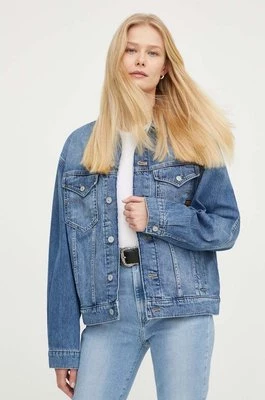 G-Star Raw kurtka jeansowa damska kolor niebieski przejściowa oversize