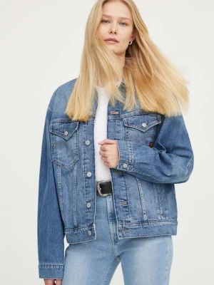 G-Star Raw kurtka jeansowa damska kolor niebieski przejściowa oversize