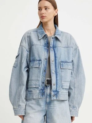 G-Star Raw kurtka jeansowa damska kolor niebieski przejściowa oversize D24942-D436