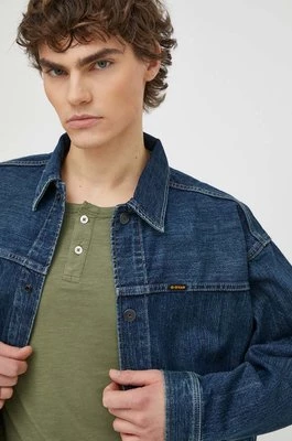 G-Star Raw kurtka jeansowa męska kolor granatowy przejściowa oversize