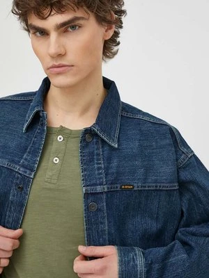 G-Star Raw kurtka jeansowa męska kolor granatowy przejściowa oversize