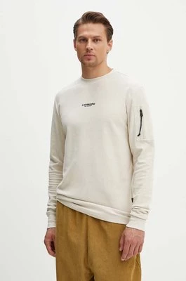 G-Star Raw longsleeve bawełniany kolor beżowy gładki D24706-D617